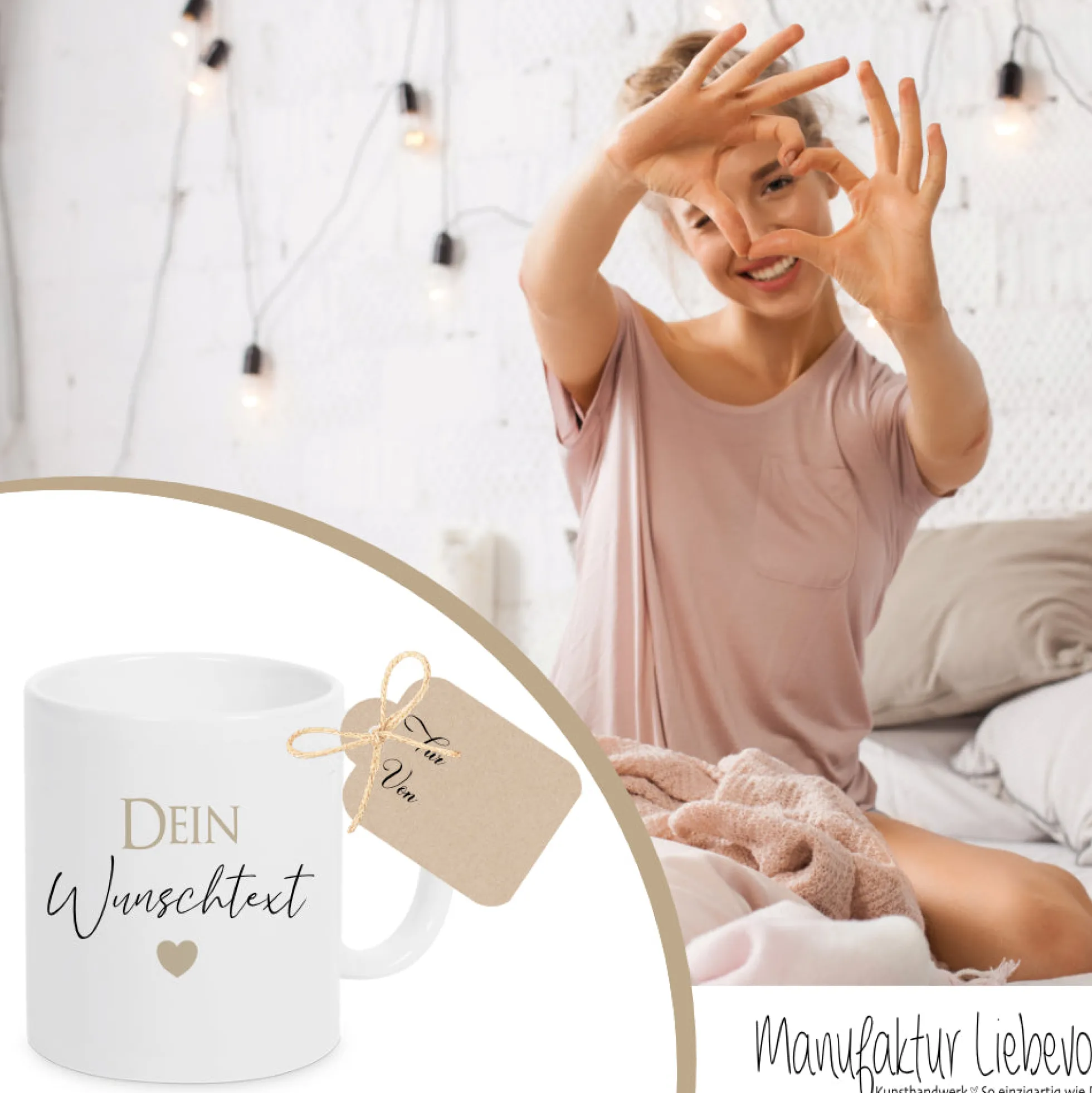Tasse personalisiert, Kaffeetasse mit Wunschtext, Namen aus Keramik