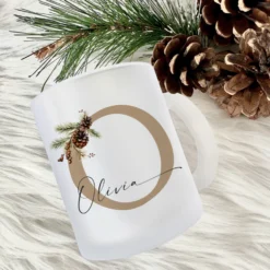 Tasse "Weihnachtsschleife" Geschenk Weihnachten m. Namen personalisiert I Weihnachtstasse Weihnachtsgeschenk I Nikolaus Geschenk Glühweintasse