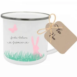 Tasse zum Osterfest mit dem Namen personalisiert | Perfekte Geschenkidee zu Ostern | Ideales DIY Geschenk | 3 Motivvarianten zur Auswahl
