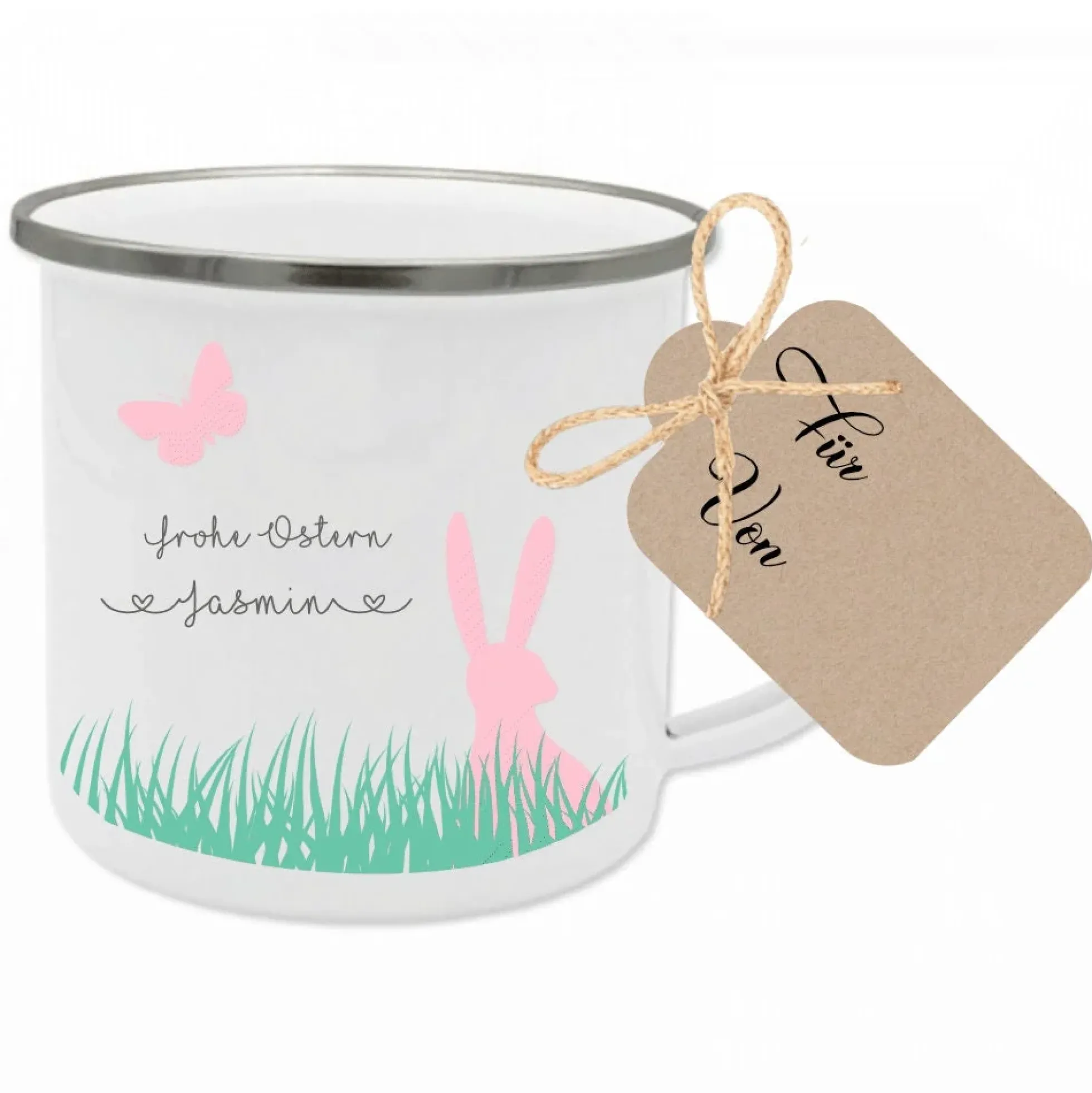 Tasse zum Osterfest mit dem Namen personalisiert | Perfekte Geschenkidee zu Ostern | Ideales DIY Geschenk | 3 Motivvarianten zur Auswahl