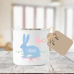 Tasse zum Osterfest mit dem Namen personalisiert | Perfekte Geschenkidee zu Ostern | Ideales DIY Geschenk | 3 Motivvarianten zur Auswahl
