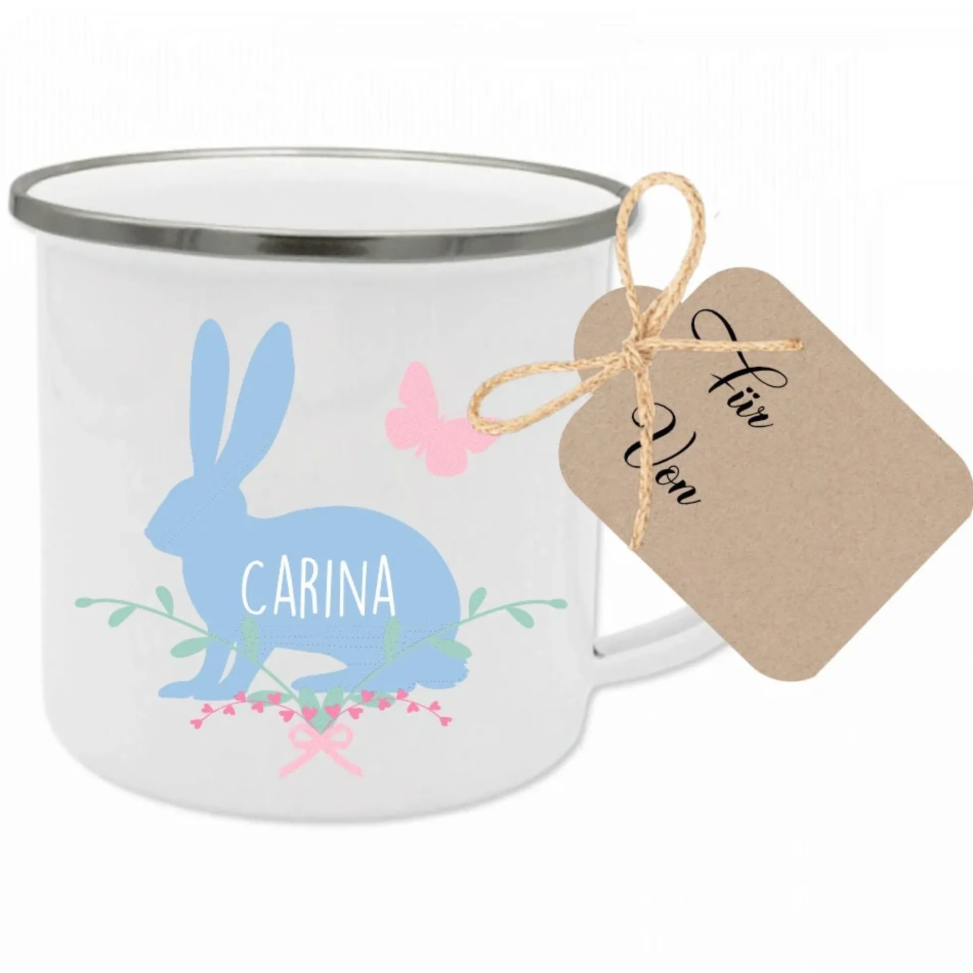 Tasse zu Ostern mit Osterhase und Namen personalisiert | Schöne Geschenkidee zum Osterfest | 3 Motivvarianten zur Auswahl