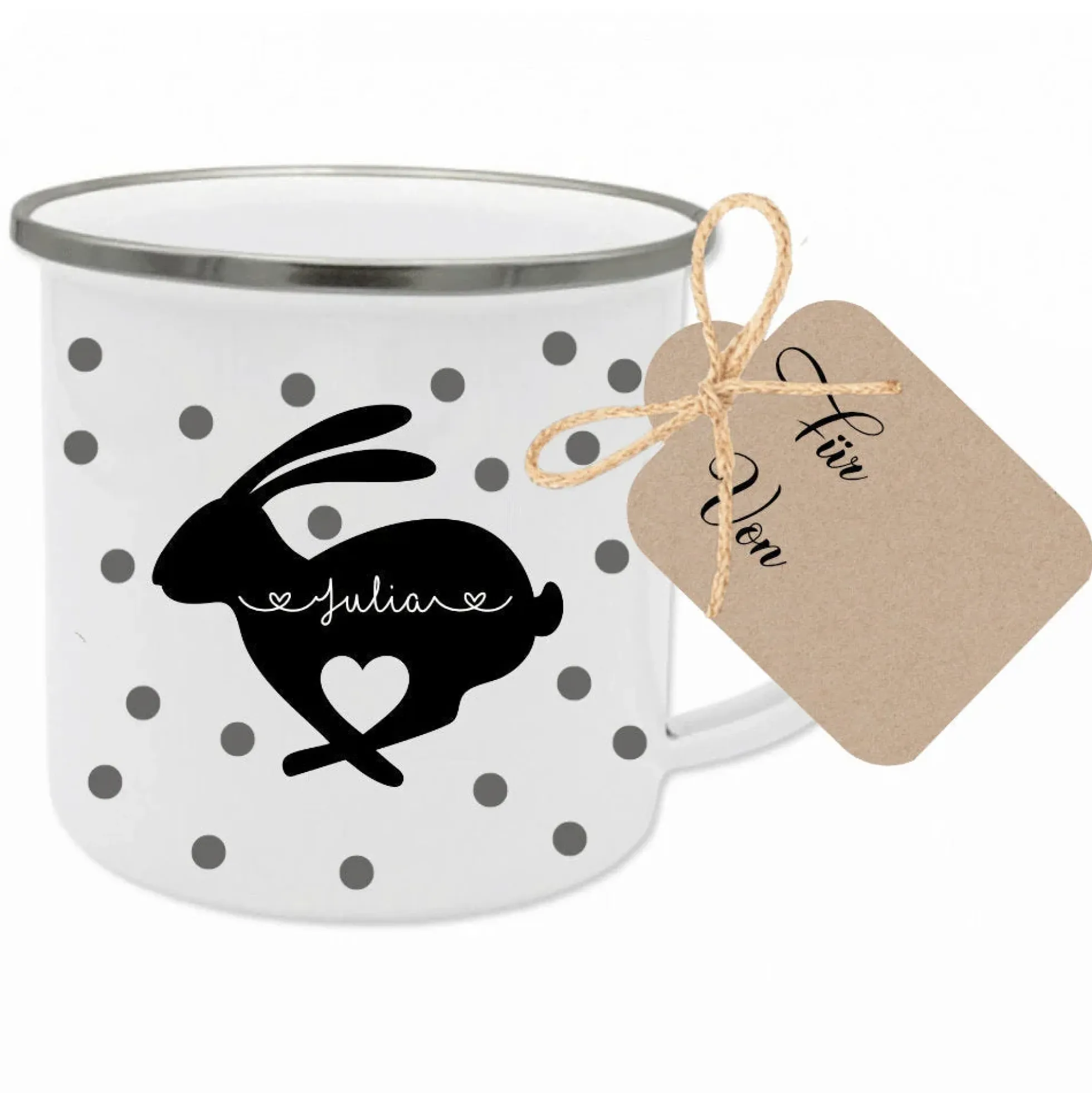 Tasse zu Ostern mit Osterhase und Namen personalisiert | Schöne Geschenkidee zum Osterfest | 3 Motivvarianten zur Auswahl