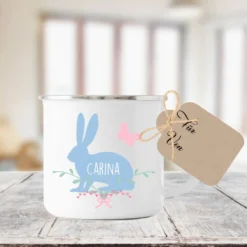 Tasse zu Ostern mit Osterhase und Namen personalisiert | Schöne Geschenkidee zum Osterfest | 3 Motivvarianten zur Auswahl