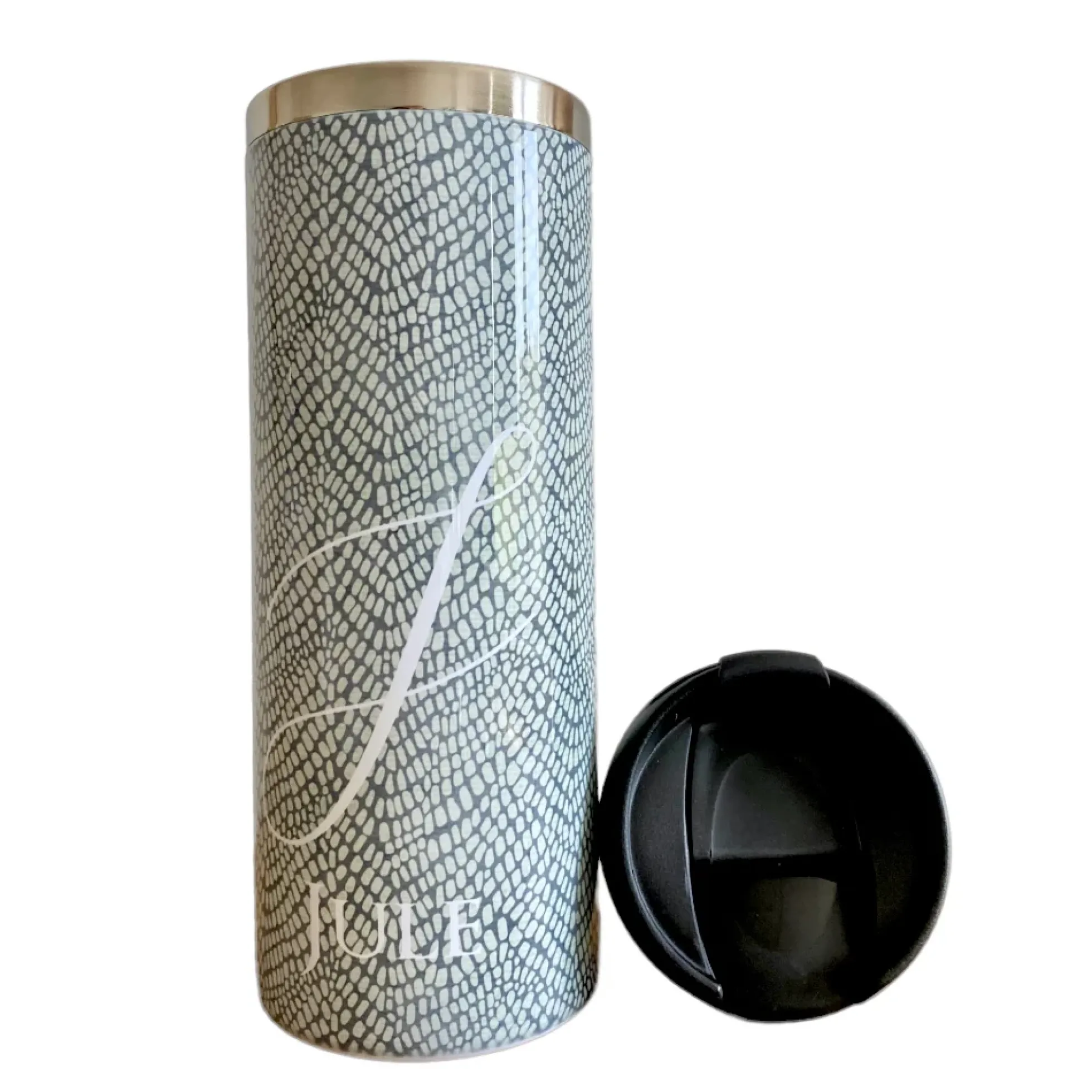 Thermobecher Animal Print | Personalisiert mit Namen, Buchstaben u. Tiermuster | Isolierter Trinkbecher to go | 5 Motivvarianten