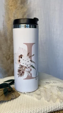 Thermobecher Boho mit Namen und Buchstaben