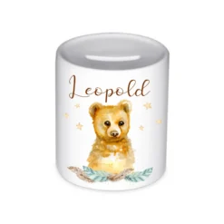 Tolle Spardose Hase mit Herz mit Namen für Kinder | Personalisiertes Geschenk für Mädchen u. Jungen | Originelles Geldgeschenk u. handgefertigte Geschenkidee | 11 Motive zur Auswahl
