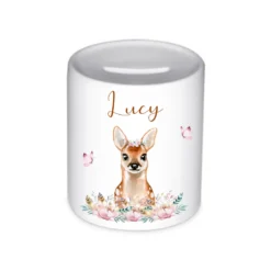 Tolle Spardose Hase mit Herz mit Namen für Kinder | Personalisiertes Geschenk für Mädchen u. Jungen | Originelles Geldgeschenk u. handgefertigte Geschenkidee | 11 Motive zur Auswahl
