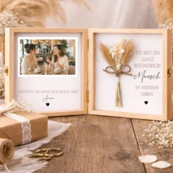 Trauzeugin Trauzeuge fragen Geschenk | Hochzeit Geschenk personalisiert | Willst du meine Trauzeugin / mein Trauzeuge sein I Foto Holzbox
