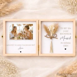 Trauzeugin Trauzeuge fragen Geschenk | Hochzeit Geschenk personalisiert | Willst du meine Trauzeugin / mein Trauzeuge sein I Foto Holzbox