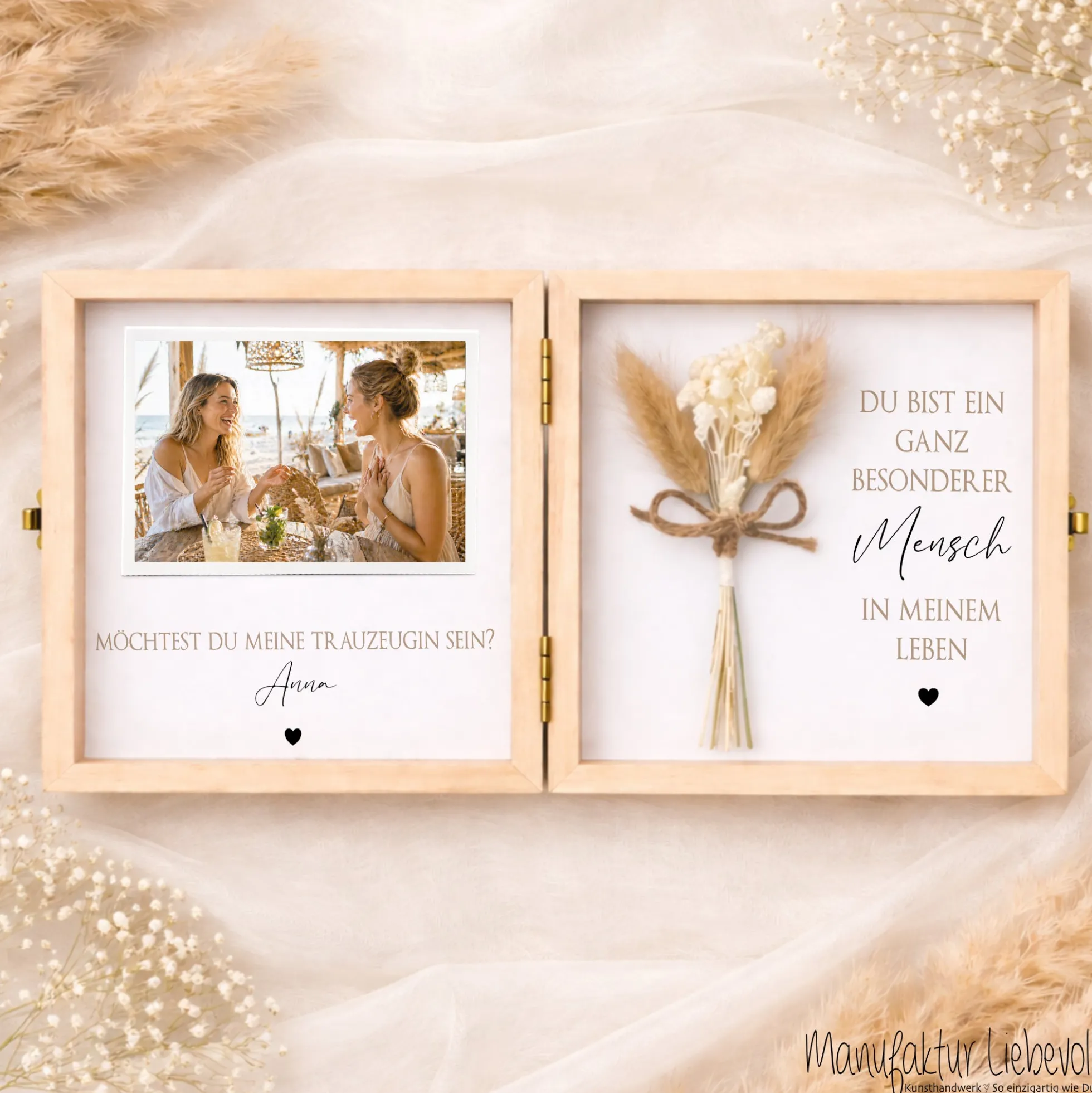 Trauzeugin Trauzeuge fragen Geschenk | Hochzeit Geschenk personalisiert | Willst du meine Trauzeugin / mein Trauzeuge sein I Foto Holzbox