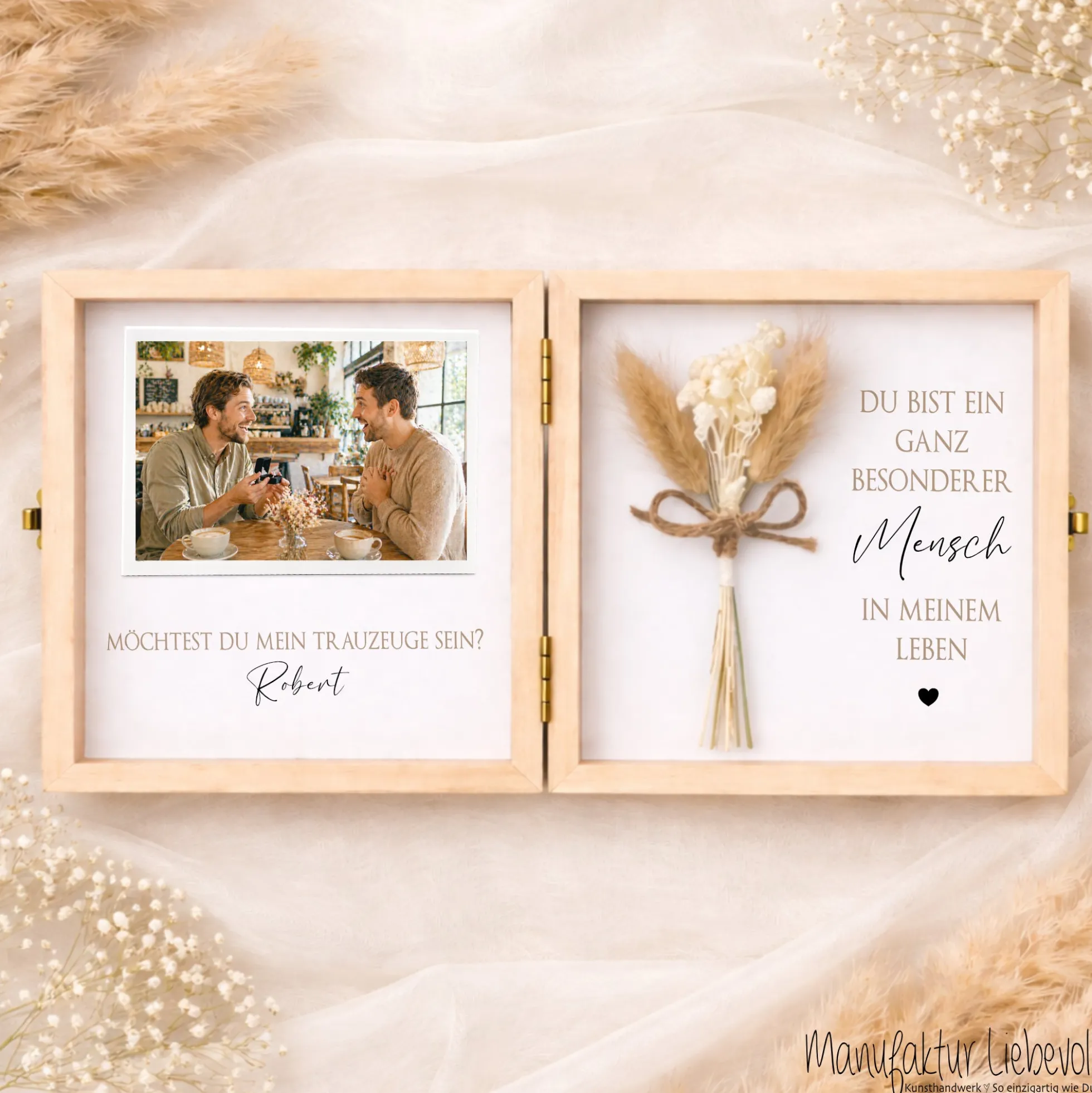 Trauzeugin Trauzeuge fragen Geschenk | Hochzeit Geschenk personalisiert | Willst du meine Trauzeugin / mein Trauzeuge sein I Foto Holzbox