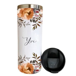 Trinkbecher "Autumn" für unterwegs aus Edelstahl | Personalisiert mit Namen und Spruch | Coffee to go Kaffeebecher | 2 Farbvarianten zur Auswahl | Besondere Geschenkidee und schönes Geschenk für Frauen