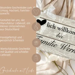 Türschild Familie personalisiertes Türschild