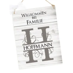 Türschild mit dem Namen der Familie | Besonderes Familienschild für die Haustür | Besondere Geschenkidee | 2 Größen zur Auswahl