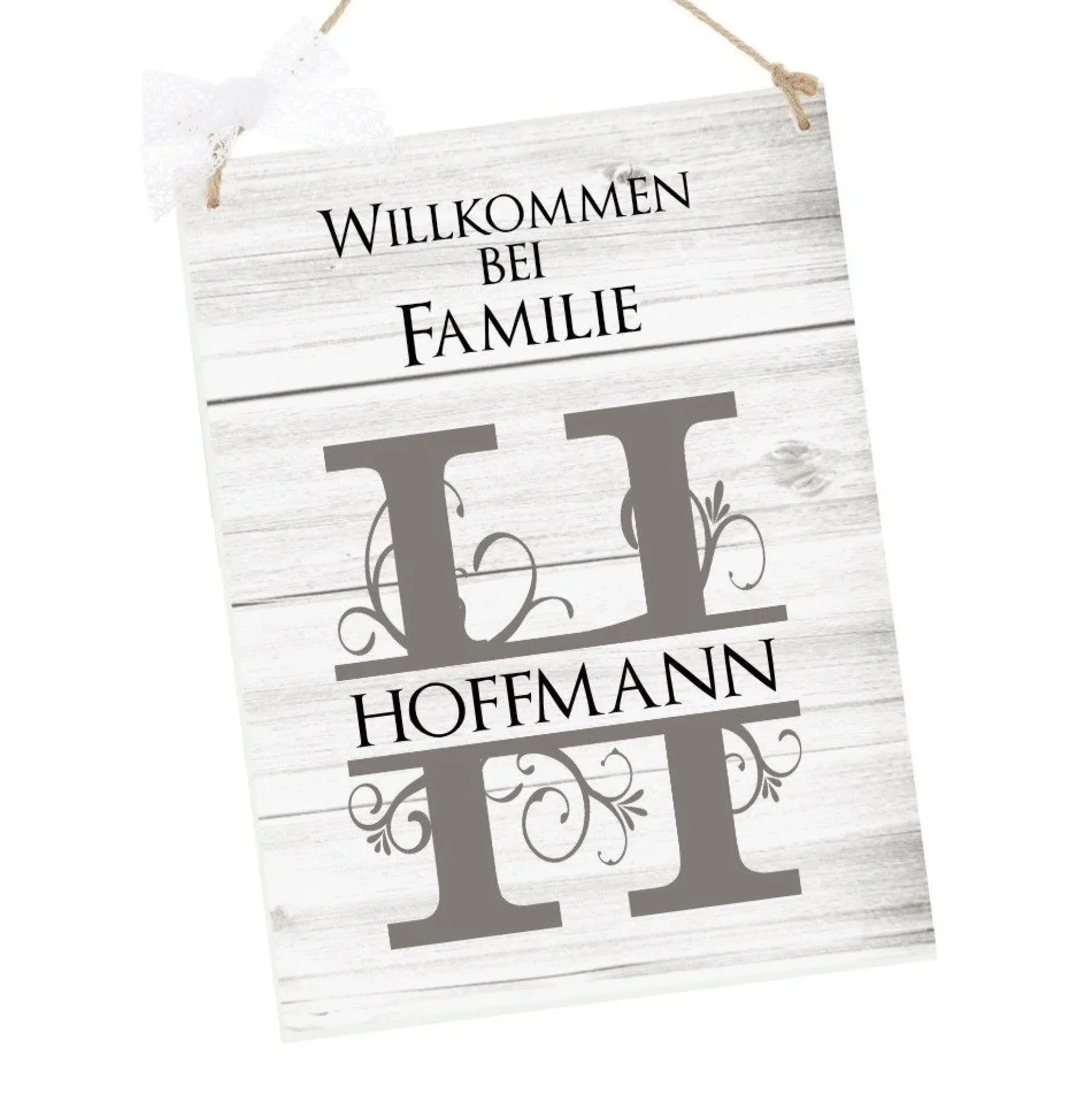 Türschild mit dem Namen der Familie | Besonderes Familienschild für die Haustür | Besondere Geschenkidee | 2 Größen zur Auswahl