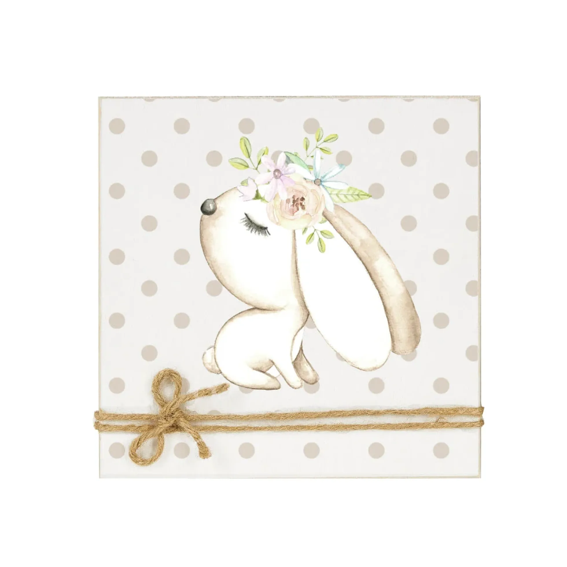 Wandbild aus Holz für das Babyzimmer u. Kinderzimmer zum Dekorieren | Holzbild "Hase" für Babys u. Kinder | Schönes Geschenk aus Holz | 3 Motivvarianten zur Auswahl