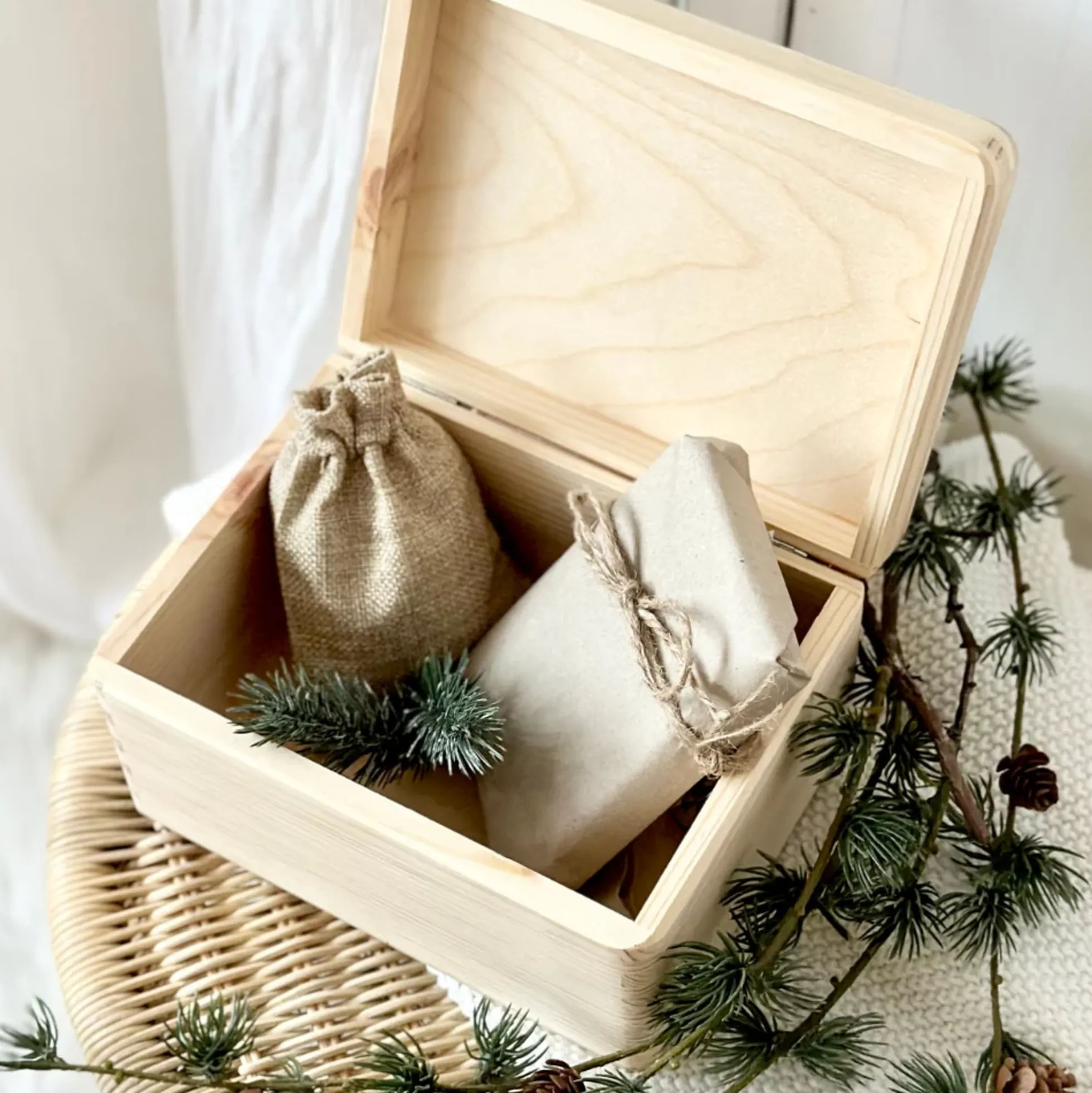 Weihnachten Holzbox Personalisiert Geschenk Frohe Weihnachten Personalisierte Heiligabend Box für Kinder Familie Frauen Freundin Holzkiste