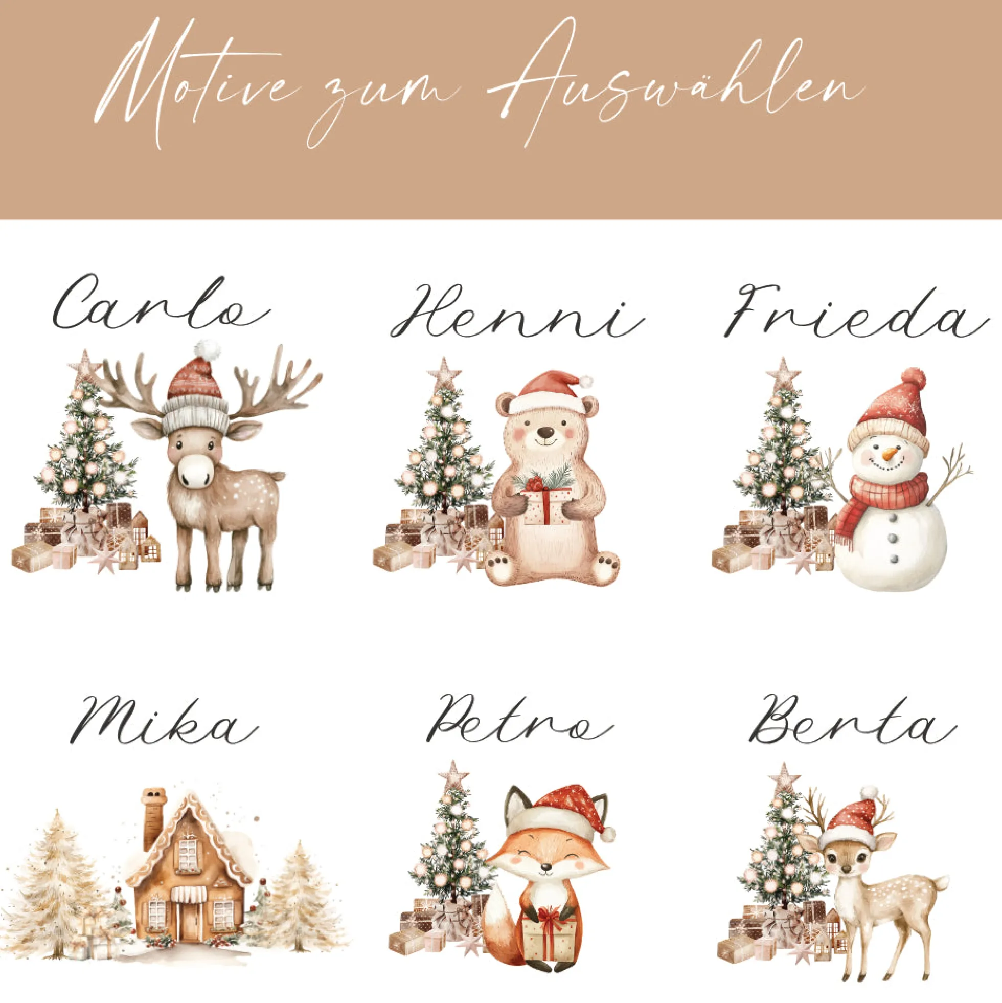 Weihnachten Personalisierte Tassen Weihnachtstasse mit Namen Weihnachtsgeschenk Glühweintasse Punsch Nikolaus Glastasse Manufaktur Liebevoll Große Motivauswahl