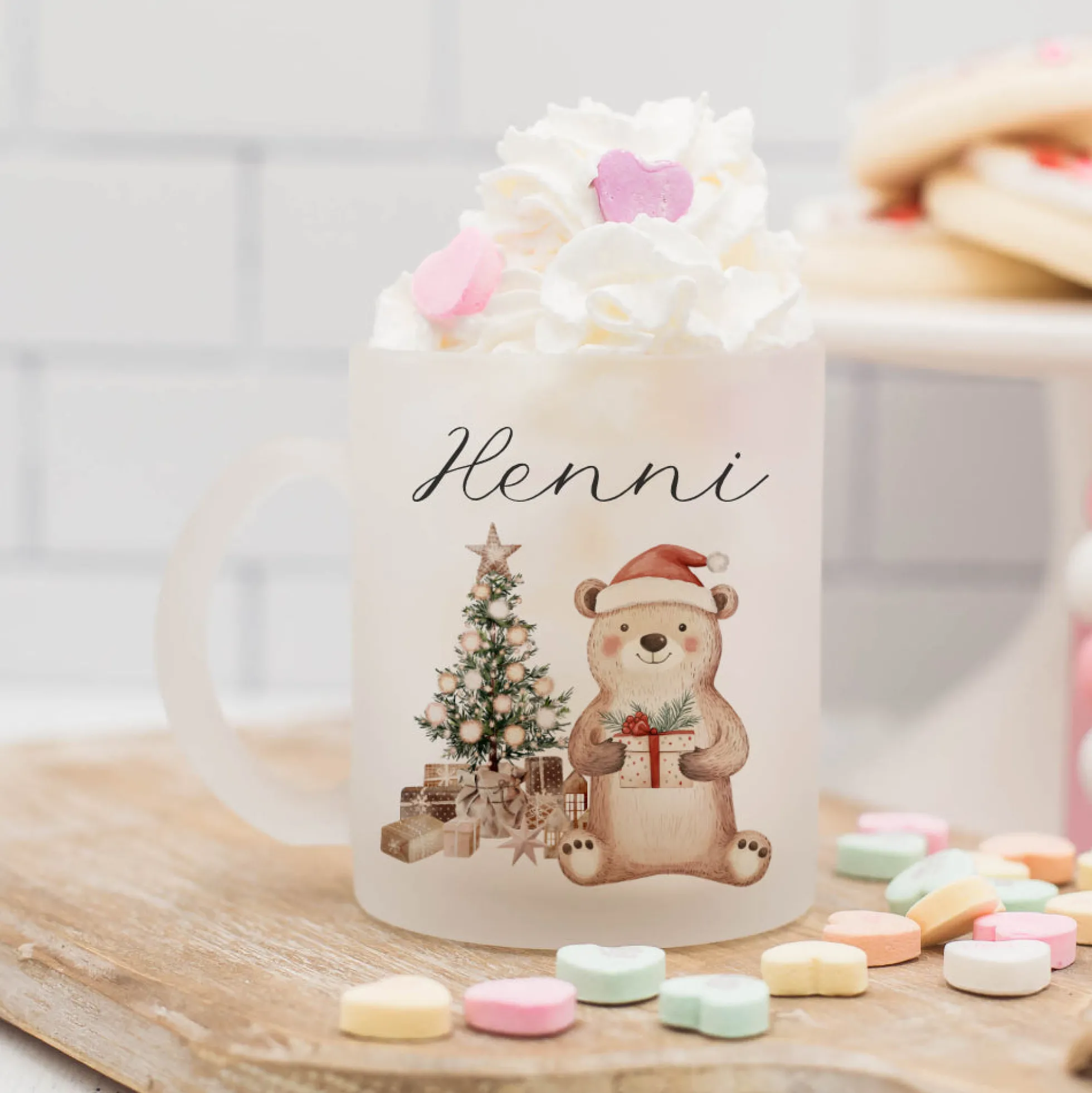 Weihnachten Personalisierte Tassen Weihnachtstasse mit Namen Weihnachtsgeschenk Glühweintasse Punsch Nikolaus Glastasse Manufaktur Liebevoll Große Motivauswahl