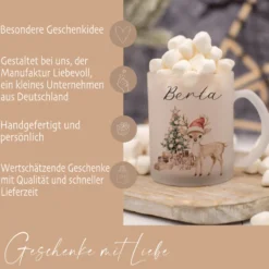 Weihnachten Personalisierte Tassen Weihnachtstasse mit Namen Weihnachtsgeschenk Glühweintasse Punsch Nikolaus Glastasse Manufaktur Liebevoll Große Motivauswahl