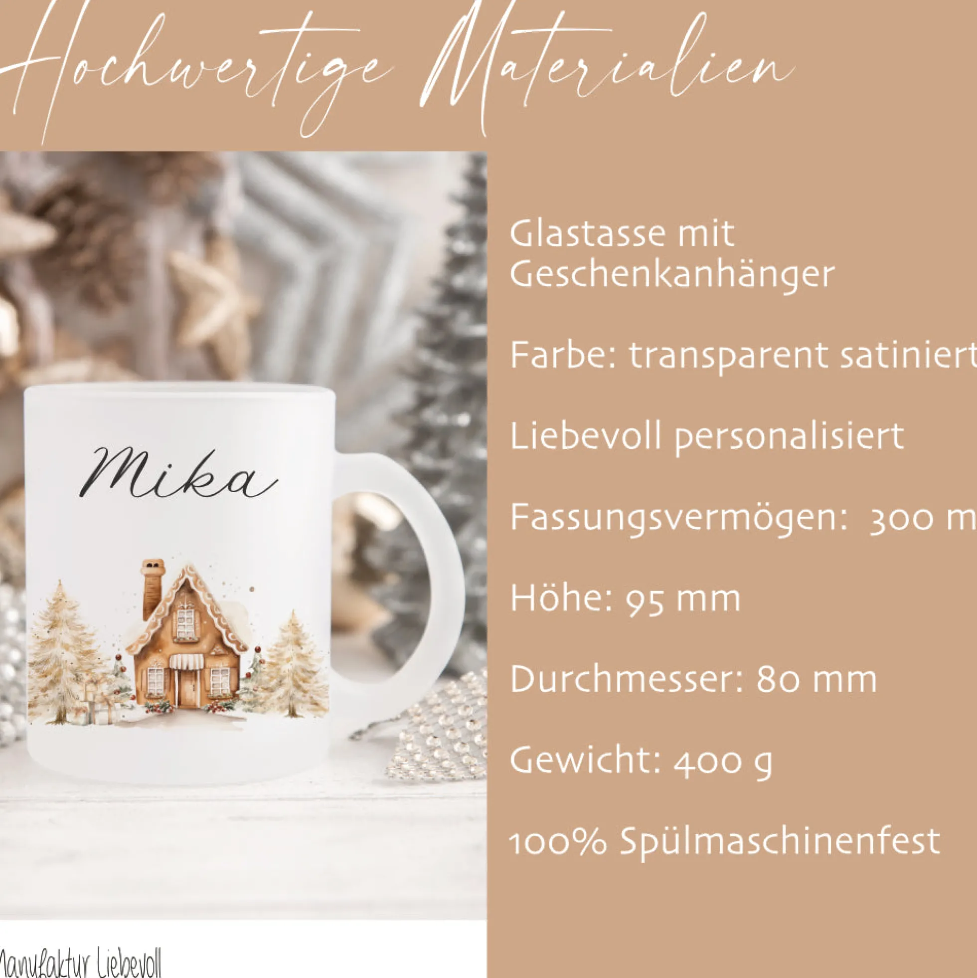 Weihnachten Personalisierte Tassen Weihnachtstasse mit Namen Weihnachtsgeschenk Glühweintasse Punsch Nikolaus Glastasse Manufaktur Liebevoll Große Motivauswahl