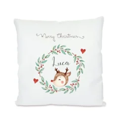 Weihnachtliches Namensschild für Kinder mit einem Rentier | Personalisiertes Holzschild für Mädchen u. Jungen zu Weihnachten | Tolle Weihnachtsdekoration für das Kinderzimmer