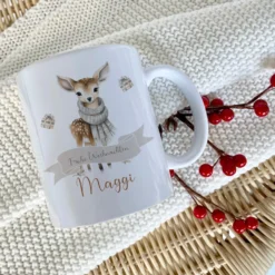 Weihnachtliche Tasse für Kinder, Tasse aus Keramik