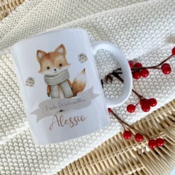 Weihnachtliche Tasse für Kinder, Tasse aus Keramik