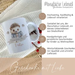 Weihnachtstasse für Kinder, Tasse aus Keramik 